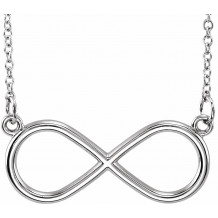 14K White Infinity-Inspired 18 Necklace - 857821002P