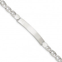 Quality Gold Sterling Silver Anchor Link ID Bracelet - QAD150-7