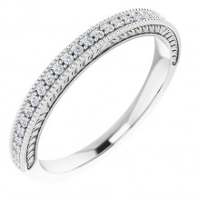 14K White 1/10 CTW Diamond Anniversary Band - 123027600P