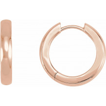 14K Rose 17.5 mm Hinged Hoop Earrings - 200076002P