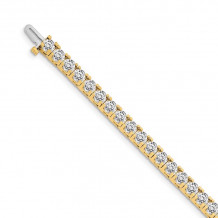 Quality Gold 14k Yellow Gold 4.4mm Diamond Tennis Bracelet - X2047
