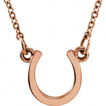 14K Rose Tiny Poshu00ae Horseshoe 16-18 Necklace - 857891003P