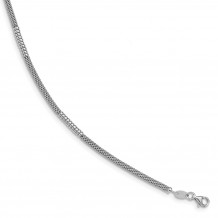 Quality Gold Sterling Silver 3mm Corona Chain & Beads Bracelet - QG5076-7.25