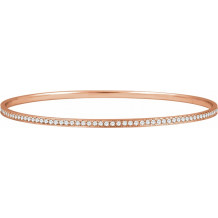 14K Rose 1 1/2 CTW Diamond Bangle Bracelet 7 - 65175160002P