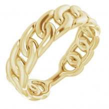 14K Yellow Stackable Chain Link Ring - 51671102P
