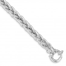 Quality Gold Sterling Silver Polished Spiga Fancy Link Bracelet - QG4991-8