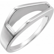 14K White Negative Space Ring - 498123613P