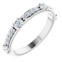 14K White 2.5 mm Round 1/2 CTW Diamond Anniversary Band - 123154604P