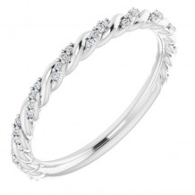 Platinum 1/8 CTW Diamond Pavu00e9 Twisted Anniversary Band - 1226806002P