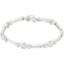 14K White 1 CTW Diamond Line 7 Bracelet - BRC65160000P