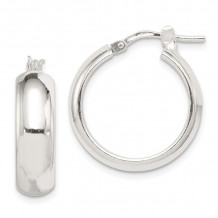 Quality Gold Sterling Silver 6.00mm Hoop Earrings - QE832