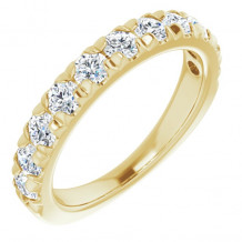 14K Yellow 1 CTW Diamond French-Set Anniversary Band - 1238836017P