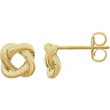 14K Yellow 7x7 mm Knot Earrings - 861701001P
