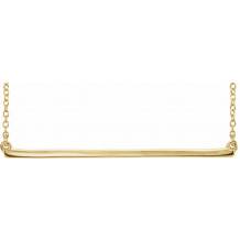 14K Yellow Straight Bar 16-18 Necklace - 860481000P