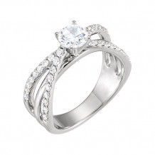 Stuller 14k White Gold Diamond Semi-mounting Engagement Ring