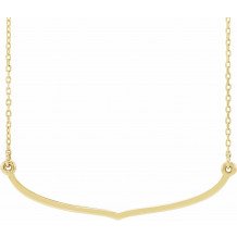 14K Yellow Freeform Bar 16-18 Necklace - 86618601P