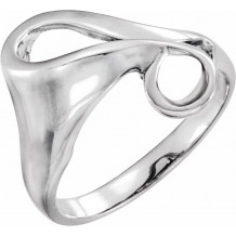 14K White Freeform Ring - 528219979P