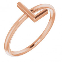 14K Rose Initial L Ring - 51895169P