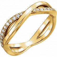 14K Yellow 1/5 CTW  Diamond Infinity-Inspired Ring - 122898601P