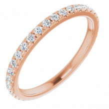 14K Rose 3/8 CTW Diamond French-Set Anniversary Band - 123570602P