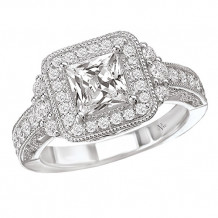 La Vie 14k White Gold Semi-Mount Diamond Engagement Ring