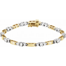 14K Yellow & White 1 3/4 CTW Diamond Line Bracelet - 61720251872P