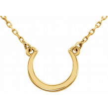 14K Yellow Crescent 18 Necklace - 86255102P