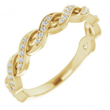 14K Yellow 1/8 CTW Diamond Anniversary Band - 123358601P