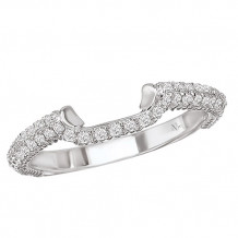 La Vie 14k White Gold Curved Wedding Band