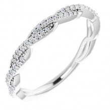 14K White 1/6 CTW Diamond Anniversary Band - 123325600P