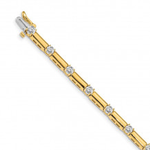 Quality Gold 14k Yellow Gold 3.8mm Diamond Tennis Bracelet - X2177