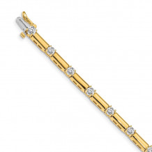 Quality Gold 14k Yellow Gold 3.8mm Diamond Tennis Bracelet - X2177