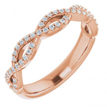 14K Rose 1/5 CTW Diamond Anniversary Band - 123104602P