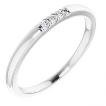 14K White .04 CTW Diamond Anniversary Band - 124030620P