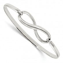 Quality Gold Sterling Silver Infinity Bangle Bracelet - QB1138