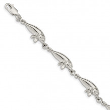 Quality Gold Sterling Silver Manatees Bracelet - QA36-7
