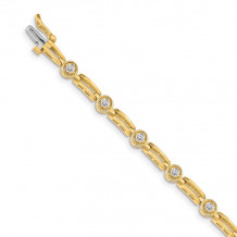 Quality Gold 14k Yellow Gold AAA Diamond Tennis Bracelet - X788AAA