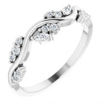 14K White 1/6 CTW Diamond Anniversary Band - 124066600P