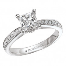 Romance 18k White Gold Semi-Mount Diamond Engagement Ring
