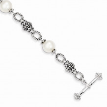 Quality Gold Sterling Silver FW Cultured Pearl Bracelet - QTC428