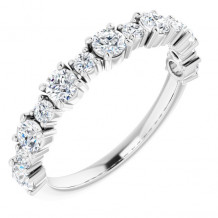 14K White 7/8 CTW Diamond Anniversary Band - 1236296037P