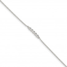 Quality Gold Sterling Silver CZ   Bracelet - QG4894-6