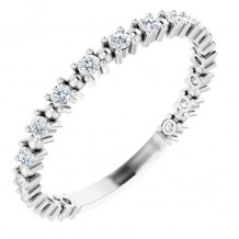 14K White 1/3 CTW Diamond Beaded Anniversary Band - 123202600P