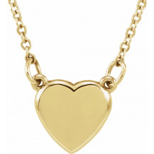 14K Yellow Heart 18 Necklace - 85930100P