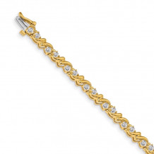 Quality Gold 14k Yellow Gold A Diamond Tennis Bracelet - X817A