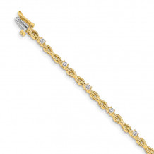 Quality Gold 14k Yellow Gold VS Diamond Tennis Bracelet - X2106VS