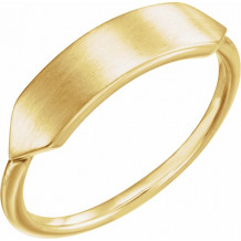 14K Yellow 19.7x5 mm Geometric Signet Ring - 51718102P