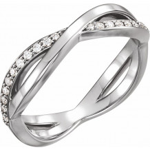14K White 1/5 CTW  Diamond Infinity-Inspired Ring - 122898600P
