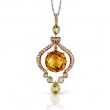 Zeghani 14k Yellow & Rose Gold Diamond Pendant