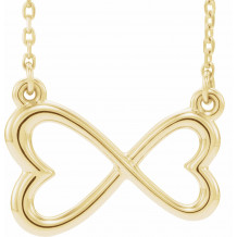 14K Yellow Infinity-Inspired Heart 16-18 Necklace - 86631601P